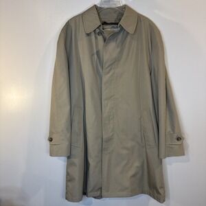 Vintage London Fog Towne Trench Coat Mens 40R‎ Winter Zip Out Lining 38Long